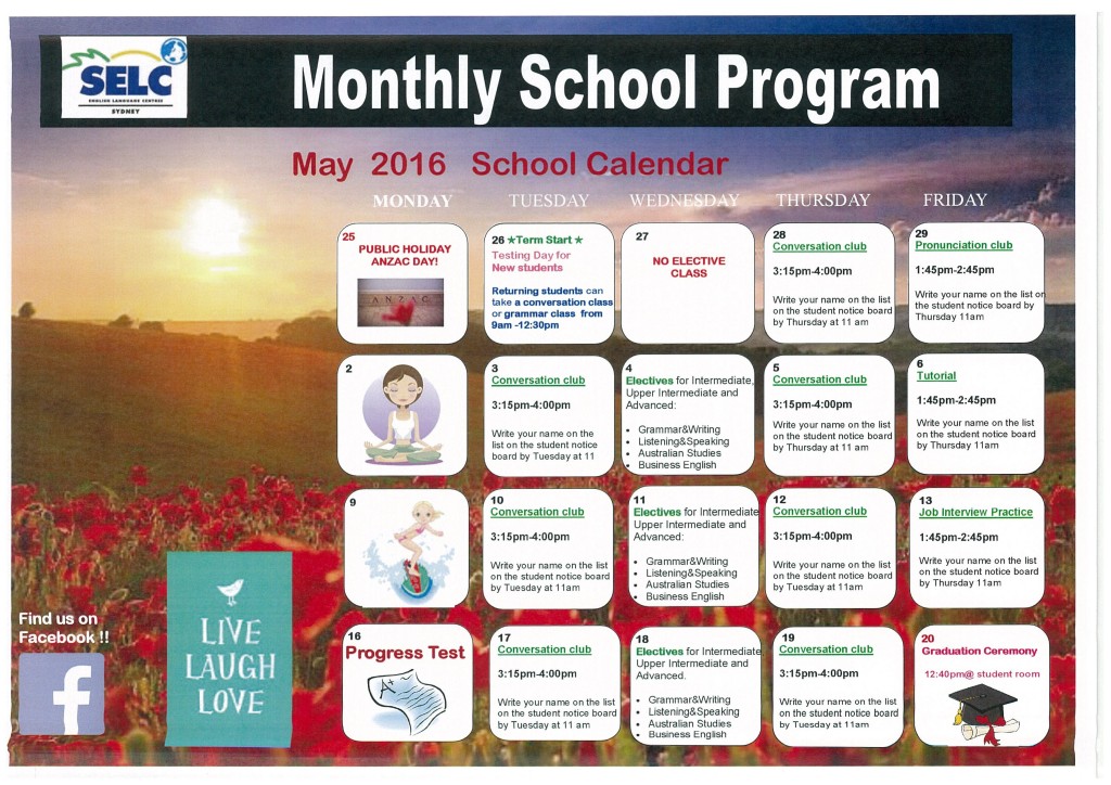 school program MAY