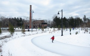 Ice skating trail at Colonel Samuel Smith Park