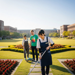 529 大学の掃除