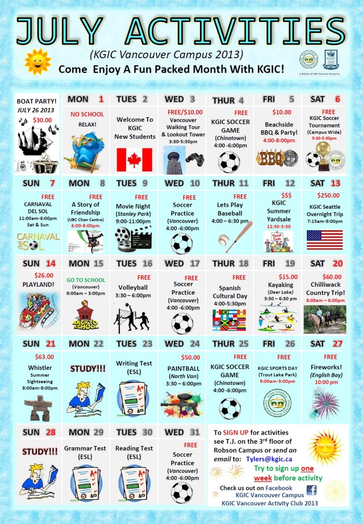 2013.07_KGIC_Vancouver_Activity_Calendar