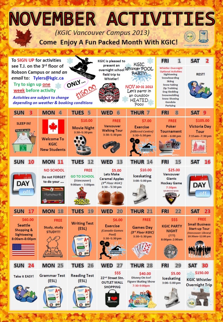 2013.11_KGIC_Vancouver_Activity_Calendar
