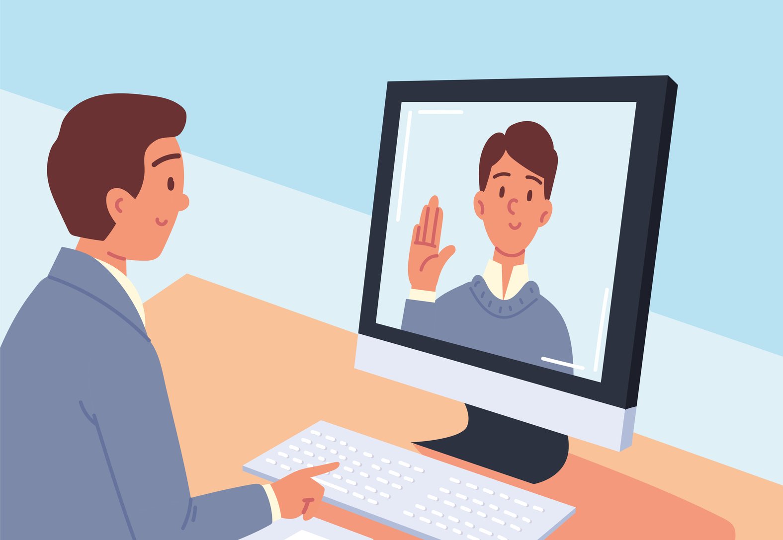Man Online Job Interview