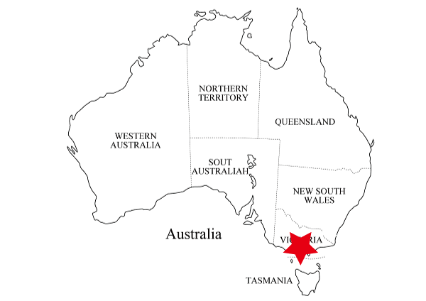 メルボルンの地図