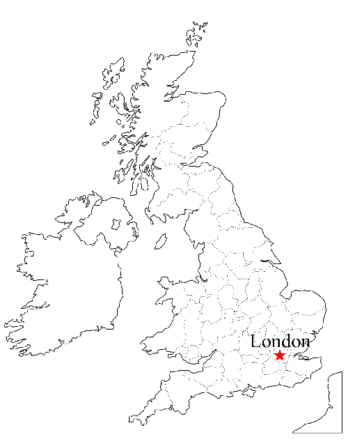 イギリスの地図