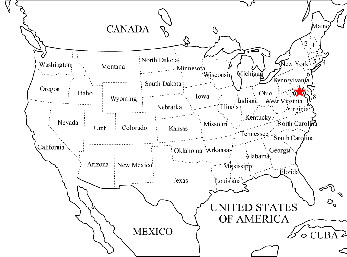 アメリカの地図