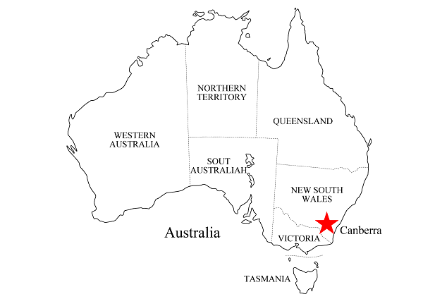 オーストラリアの地図